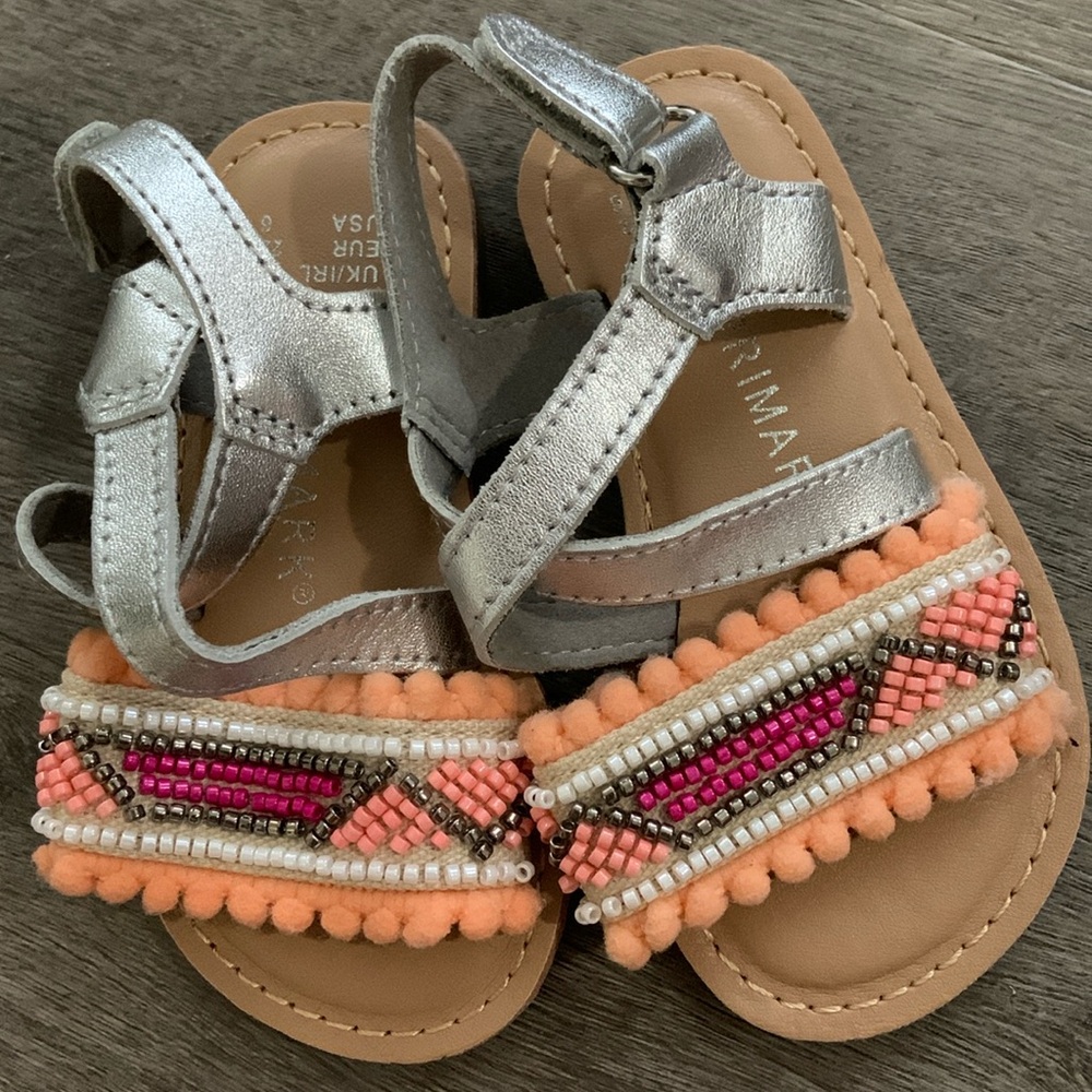 Cute beaded sandals NWOT PRIMARK size 6